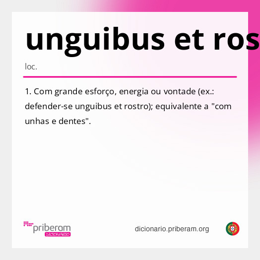 Significado de unguibus et rostro